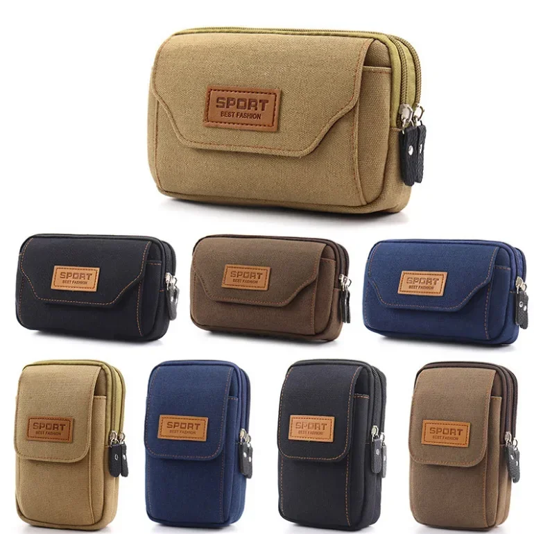 Mountain Biking Waist Pack - 6.5 Inches Men Soft Pouch Belt