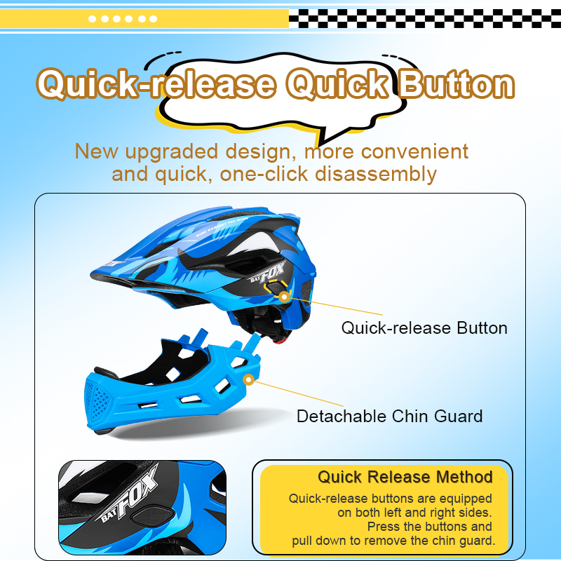 BATFOX Kids Full Face Bike Hel - đánh giá và giá Mountain Biking Helmet Full Face