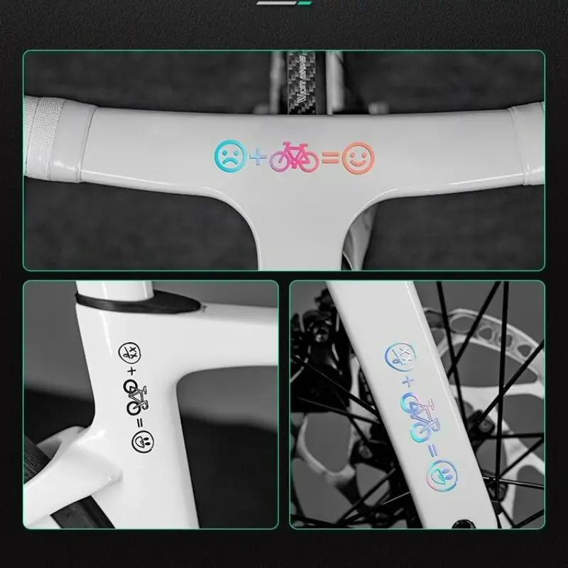4pcs Happy Face Bike Sticker S - đánh giá và giá Mountain Biking Helmet