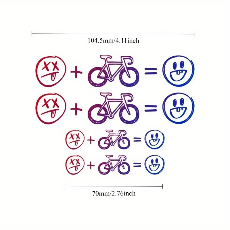 4pcs Happy Face Bike Sticker S - đánh giá và giá Mountain Biking Helmet