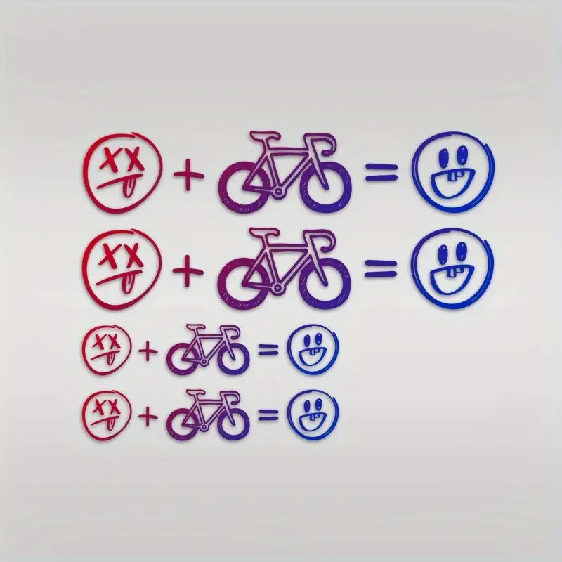4pcs Happy Face Bike Sticker S - đánh giá và giá Mountain Biking Helmet