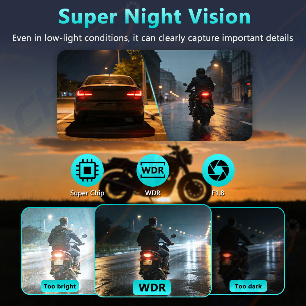 2K 30fps Motorcycle Dash Cam D - đánh giá và giá Mountain Biking Helmet